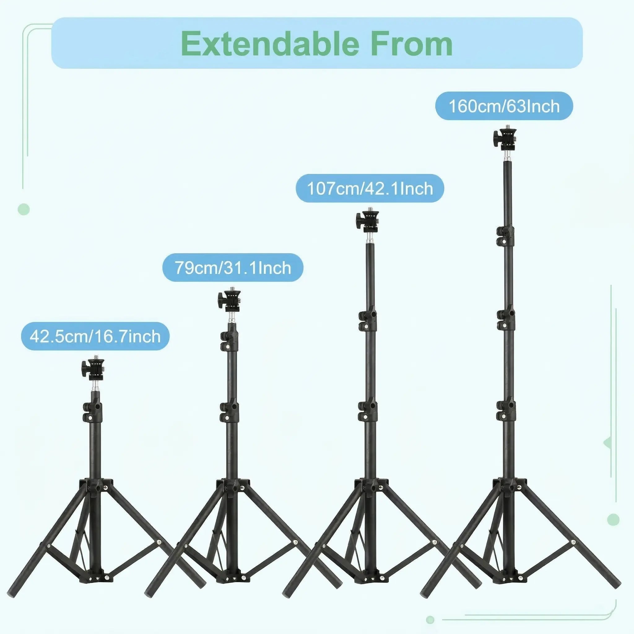 10-Inch Ring Lights with Tripod Stand - 63" Extendable, 3 Modes & RGB Colors, Remote Control for Studio-Quality Tiktok, Youtube Videos and Live Streaming#Mother'S Day Gift