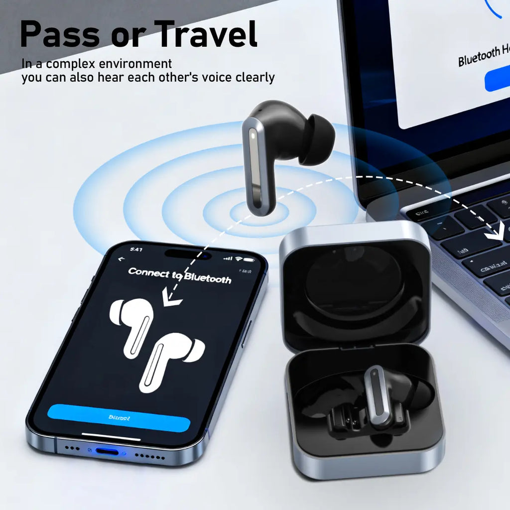 Wireless Earbuds Bluetooth 6.0 Earphones, in Ear Earbuds,Waterproof Wireless Earphones, Suitable for Office, Sports, Study and Audio Calls, Built in Microphone, Gaming Bluetooth Headphones