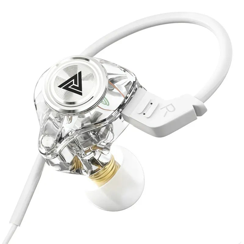 QKZ AK3 in Ear Monitor Headphone, Wired Gaming Earbuds with MIC, Deep Bass Sound, Portable 3.5Mm Wired Gaming IEM In-Ear Earphones Ear Buds, for Singers Musicians with MIC IEM for Music Video Calling