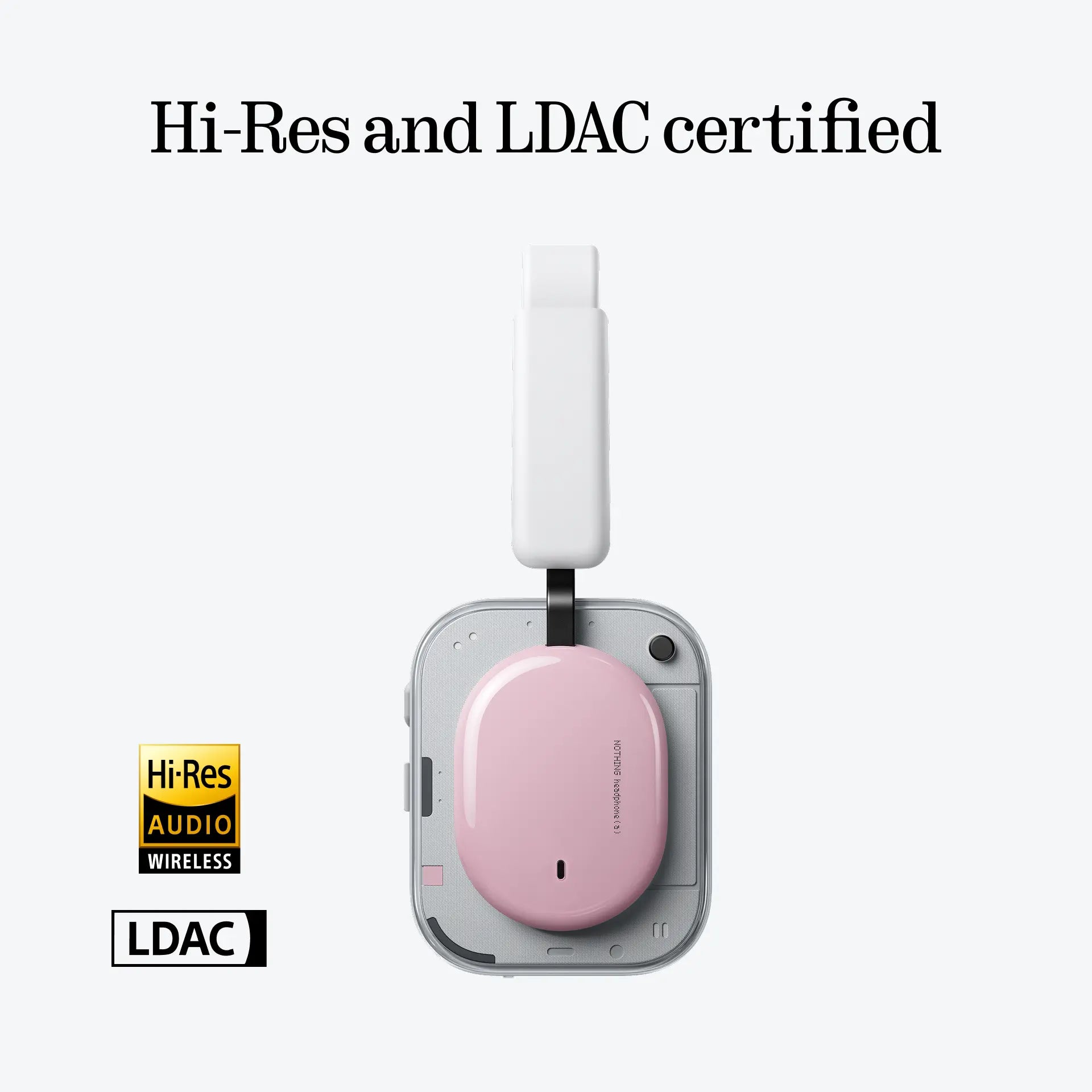 【Charil XCX Same Style】Nothing Headphone (A) Environmental Adaptive ANC Headphones, Personalized Spatial Audio, LDAC + Hi-Res Certification，Usb-C Lossless Audio Supported，Up to 135 Hours Playtime, Bluetooth Headset White