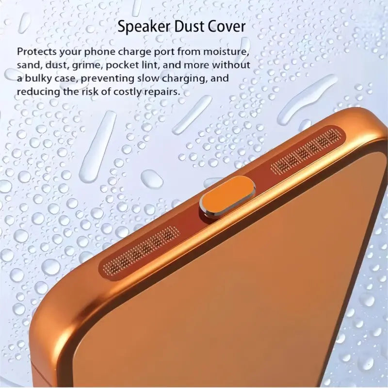 4Pcs Metal Dust Plugs, Durable Speaker Dust Stickers for Smartphone Iphone 17 Pro/17 Pro Max, Includes Speaker Protection Case and Metal Dust Plugs, Accessories, Protector