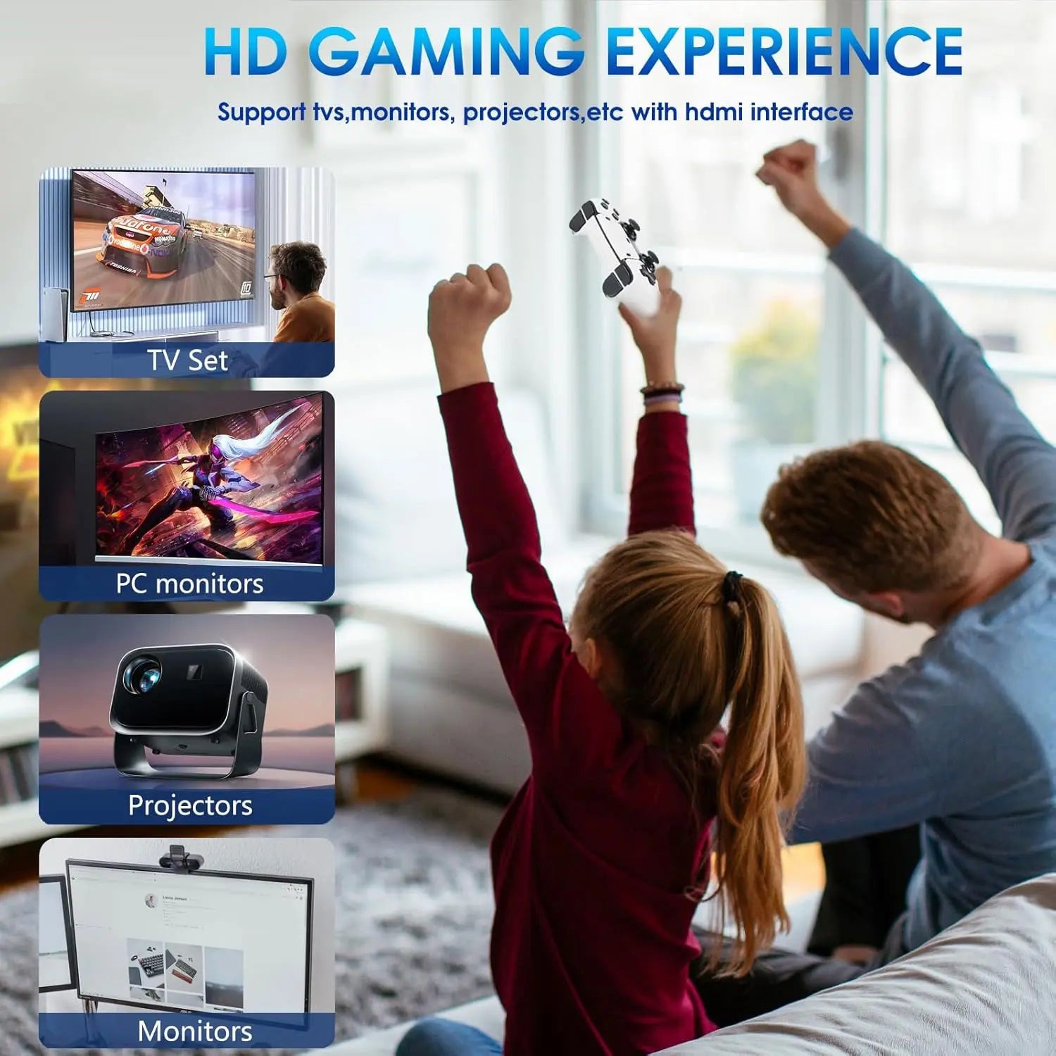 2026 Upgraded Retro Gaming Console, Retro Game Stick,Various Built-In Games and Emulators Smtar TV HD HDMI TV Game Stick, Built-In Classic Video Games, Plug & Play Game Console for Console Projector Smart TV with 2 Wireless Controllers