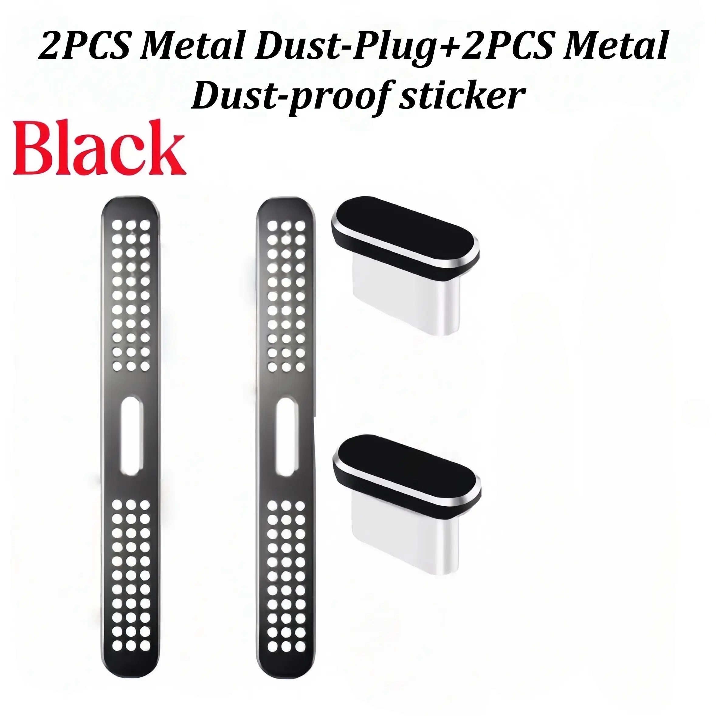 4Pcs Metal Dust Plugs, Durable Speaker Dust Stickers for Smartphone Iphone 17 Pro/17 Pro Max, Includes Speaker Protection Case and Metal Dust Plugs, Accessories, Protector