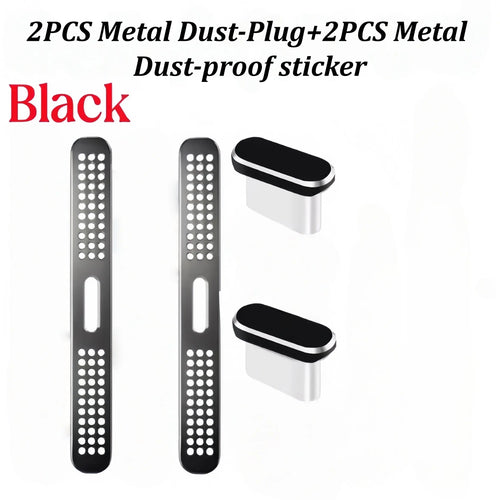 4Pcs Metal Dust Plugs, Durable Speaker Dust Stickers for Smartphone Iphone 17 Pro/17 Pro Max, Includes Speaker Protection Case and Metal Dust Plugs, Accessories, Protector
