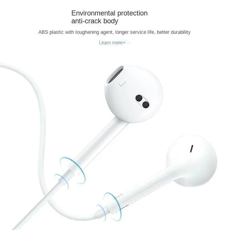 Lightning & Type C Wired In-Ear Headphones, Universal Original Sound Earbuds, Plug-And-Play Wired Earphones Compatible with Full Iphone Series